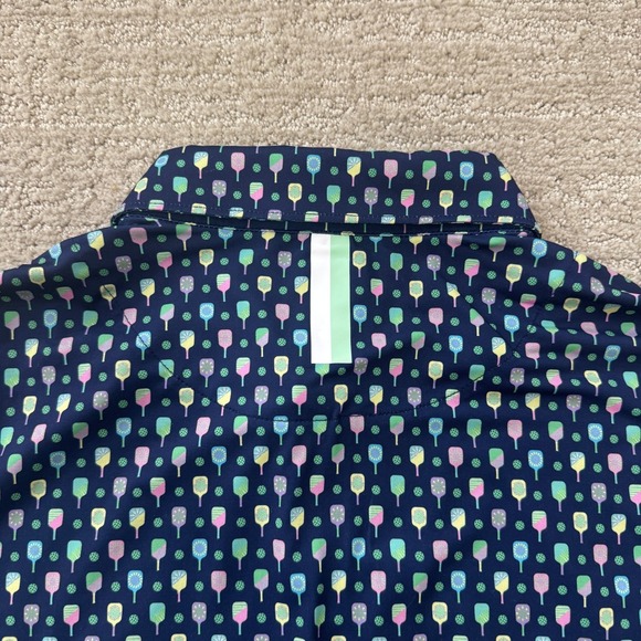 Rhoback The Pickleball Collection Performance Men's Polo Shirt Size Medium EUC - Picture 6 of 9